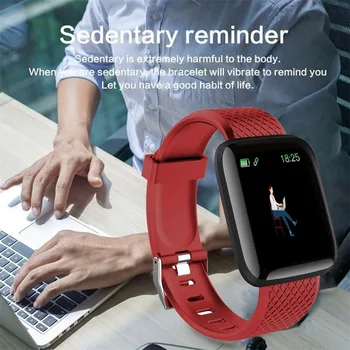 116 Plus Smart Watch Moterų, Vyrų Širdies ritmas, Apyrankės Fitness Tracker D13 Smartwatch Sporto Smarth Žiūrėti Mados apyrankė