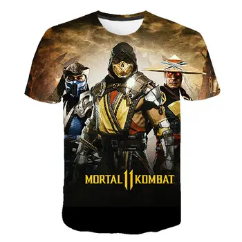 3D Mortal Kombat T-Shirt Vyrai Moterų 2020 m. Kovos su Žaidimai vaikiški Marškinėliai trumpomis Rankovėmis Berniukams, Mergaitėms, Vaikams, Topai