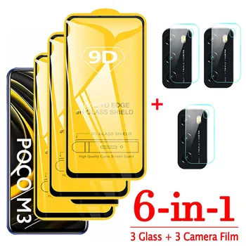 9D Grūdintas Stiklas Ekrano Apsaugos Xiaomi Poco X3 Pro F3 M3 F2 NFC Fotoaparato Objektyvą Filmas Redmi Pastaba 10 9 Pro 9S 9T 10S Stiklo