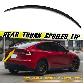 Automobilių Galinis Kamieno Įkrovos Lūpų Spoileris Sparno Lūpų Padengti Apdaila Didelis Tesla Model Y 2020-2021 Galinis Lip Spoileris Sparno ABS Spoileris