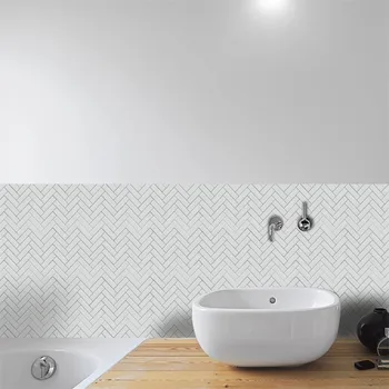 Balta Eglute Stiliaus Plytelių Lipdukai, Virtuvė, Vonios kambarys, Namų Dekoro Decal Modernus Paprastumas lipnios Vandeniui Tapetai