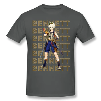Bennett Homme T-Shirt Genshin Tees Grynos Medvilnės Negabaritinių Trumpas Rankovės