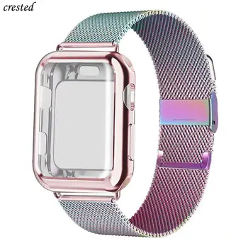 Byloje+diržu, Apple Watch Band 44mm 40mm iWatch 42/38mm Magnetine kilpa smartwatch apyrankę watchband už applewatch 5 4 3 6 SE