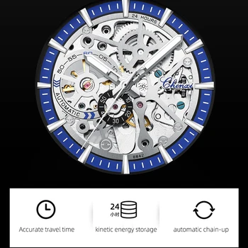 CHENXI vyriški Laikrodžiai Viršuje Prabangos Prekės Automatinis Mechaninis Laikrodis Vyrams Šviesos Vandeniui Verslo Laikrodžiai Relogio Masculino