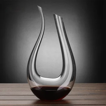 Crystal U-formos Vyno Decanter Dovanų Dėžutėje Arfa Swan Decanter Kūrybos Vyno Separatorius Vyno Nustatyti 1200ml