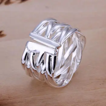 Didmeninė sidabro padengtą žiedas, bižuterijos, Pintas Žiedas SMTR022