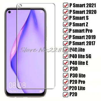HD Grūdintas Stiklas Huawei P Smart 2021 M. 2019 m. 2020 m S Z Pro Apsauginį Dangtelį ANT P40 lite E 5G 30 P20 Screen Protector Filmas