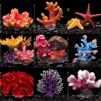 Koralų papuošalai 3D Akvariumo Fonas Reikmenys,Akvariumo Apdaila Žuvų Bakas Priedai Krevečių Bakas, Terariumai, Dekoras