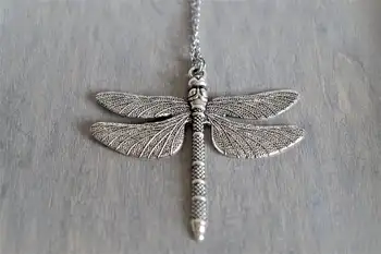 Mados Didelis Dragonfly Pakabukas Ilgos Grandinės Karoliai Boho Ilgi Karoliai Sėkmės Dragonfly Karoliai Moterų Dovana