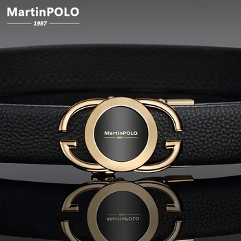 MartinPOLO natūralios odos Diržas Vyrams Prabangos Prekės Dizainerio mados Aukščiausios Kokybės Diržai Vyrams Dirželis Vyrų Metalo Automatinė Sagtis