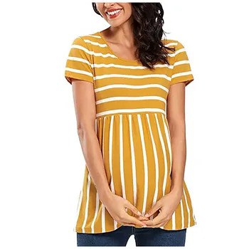 Marškinėliai Moterims, 2021 M. Vasaros Drabužių Motinystės Trumpas Rankovės Mados Spausdinti Viršūnes Nėštumo T-marškinėliai, Drabužiai Camisetas De Mujer