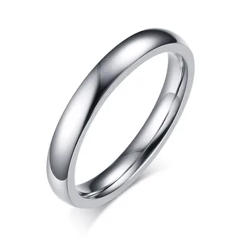 Modyle Sidabro Spalvos Nerūdijančio Plieno Vestuviniai Žiedai, Moterų, Vyrų Juostų CZ Akmens Vestuvinis Žiedas