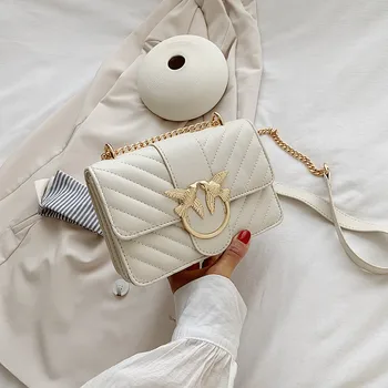 Moterų premium tekstūros prabangaus pečių maišą 2021 naujas mados dizaineris gryna spalva grandinės rankinėje visas rungtynes, messenger bag maišeliai