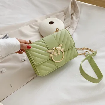 Moterų premium tekstūros prabangaus pečių maišą 2021 naujas mados dizaineris gryna spalva grandinės rankinėje visas rungtynes, messenger bag maišeliai
