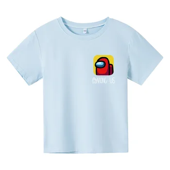 Naujos Tarp Mūsų Vaikai T-Shirt Spausdinti Merginos Juokinga Drabužius Berniukų Kostiumai Vaikams Iki 2021 M. Vasaros Viršūnes Karšto Žaidimas Vaikams, Drabužiai Kūdikiams Tshirts