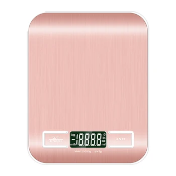 Pink Digital 10kg Svarstyklės 1g Svoriai Masto Nerūdijančio Plieno, Elektroninė Balanso Priemonė Priemones, LED Ekranas, Virtuvė Masto Svarstyklės