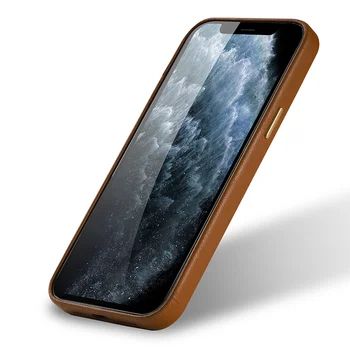 Prabangus Odinis dėklas iPhone 12 Mini 11 ProMax 7 8 Plus SE 2020 Mobiliojo Apsaugine danga Anti-Rudenį atsparus smūgiams