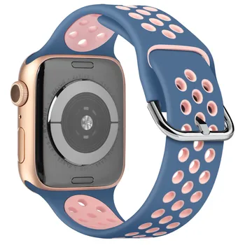 Silikono Dirželis Apple Watch Band 44mm 40mm iwatch 38mm 42mm correas sporto watchband apyrankė 