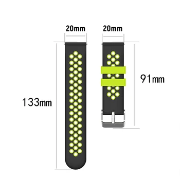 Silikono Watchband 20mm Dirželis Huami Amazfit GTS 2 Mini/Pop Smartwatch Pakeitimo Dual Spalvos Apyrankė Apyrankės Priedai