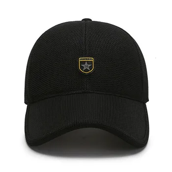 SILOQIN Naujas Vasaros Vyrų, Moterų Tinklinio Bžūp Kvėpuojantis kepuraičių Snapback Cap Black Hat Reguliuojamo Dydžio Porą Atsitiktinis Sporto Bžūp