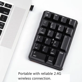 Smart 21 Klavišą 2.4 G Wireless/Bluetooth Mechaninė Skaičių Klaviatūra, Notebook,Desktop,Finansų Apskaitos Belaidė Klaviatūra