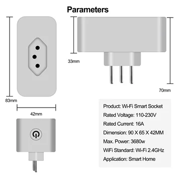 Smart Wifi Plug BR 16A, Galios stebėjimo Funkcija 
