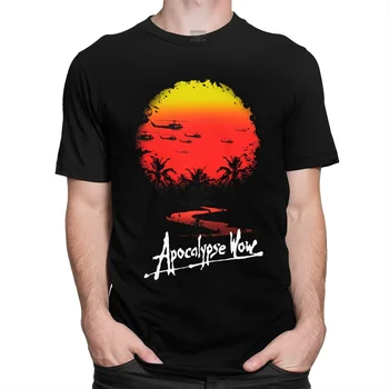 Spalvingas Vyrų T Shirts Apocalypse Now T-shirt Trumpas Rankovėmis Minkštos Medvilnės Sunest Tee O-kaklo Filmą Vietnamo Karas Kongo Marškinėlius Merch