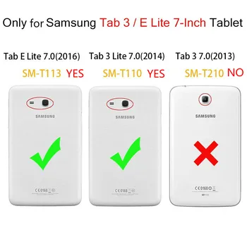 Sunku Šarvai Case For Samsung Galaxy Tab 3 Lite 7.0 T110 T111 7,0 colių Dangtelis, Skirtas 
