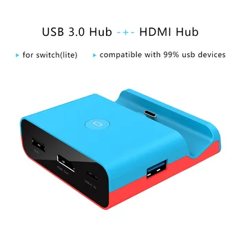 USB 3.0 Multi Hub USB Skirstytuvo Didelės Spartos 5 Uostą Nintendo Jungiklis Lite XBox PS 4 5 