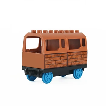 Veiksmų Traukinių Geležinkelio Transporto Rinkiniai Railer Kelio Priedai Didelio Dydžio Blokai Suderinama Plytų Automobilių Vaikams, Žaislai