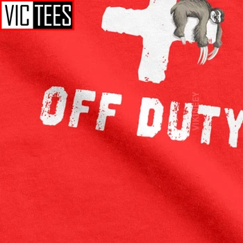 Vyrai T-Shirt Off Duty Tinginys Napping Gelbėtojų Humoro Medvilnės Raudona Lifeguarding Vienodus Marškinėlius Camisas Hombre Negabaritinius