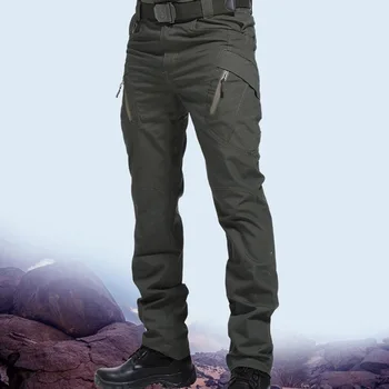 Vyriški Tactical Kelnes Krovinių Sweatpants Atsitiktinis Pants Vyriškos Sporto Multi Pocket Elastinga Karinės Kelnės Vyrams Slim Fit 5XL