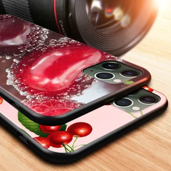 Apple IPhone 12 Mini Pro 11 Max SE Padengti Red cherry vasaros vaisiai 